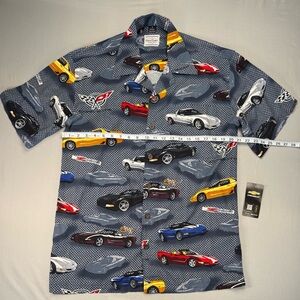 David Carey Originals Corvette Hawaiian Shirt Mens Medium Chevrolet C5 Sports